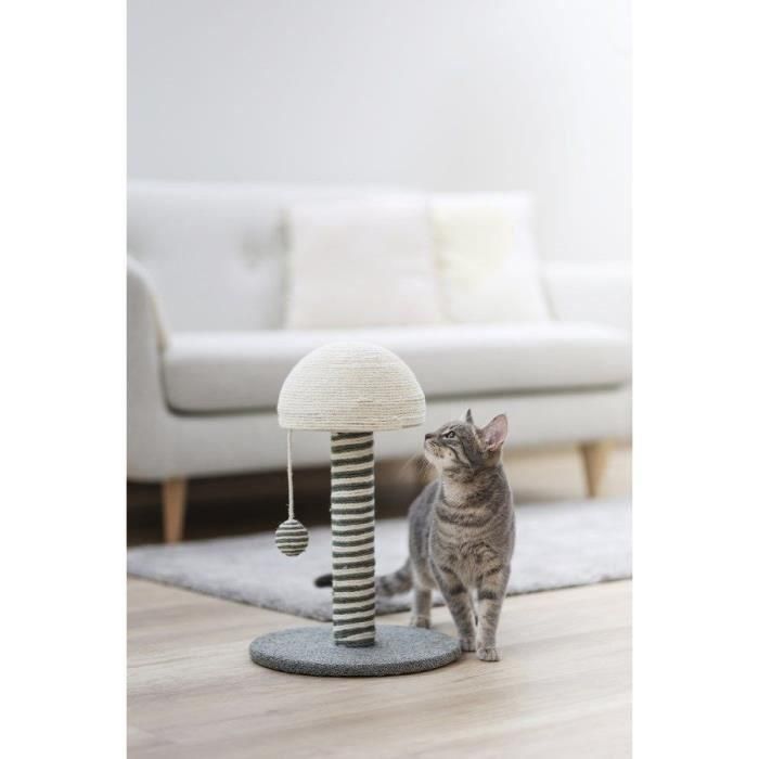 KERBL - Rascador para gatos - Tronco 42 cm - FUNGHI - Gris/blanco - Sisal - Base: ø 30 cm 2 KERBL - Rascador para gatos - Tronco 42 cm - FUNGHI - Gris/blanco - Sisal - Base: ø 30 cm 2