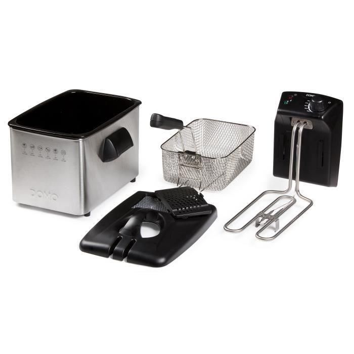 Domo DO465FR Freidora Eléctrica Semiprofesional 4L, 3000W, Acero Inoxidable, Tanque Extraíble, Termostato Ajustable y Tapa con Ventana 1 Domo DO465FR Freidora Eléctrica Semiprofesional 4L, 3000W, Acero Inoxidable, Tanque Extraíble, Termostato Ajustable y Tapa con Ventana 1