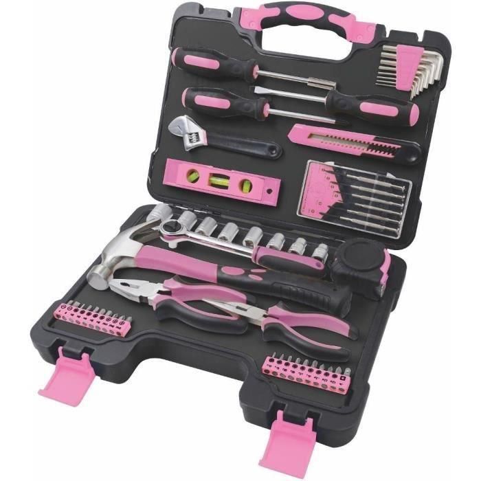 Fieldmann FDG 5010-53R Juego de herramientas de 53 piezas, color rosa, para mujer