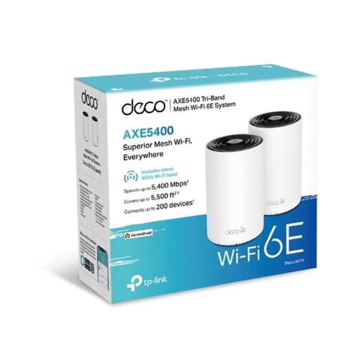 TP-Link Deco XE75 Tribanda (2.4 GHz / 5 GHz / 6 GHz) Wi-Fi 6E (802.11ax) Blanco 3 Interno 2 TP-Link Deco XE75 Tribanda (2.4 GHz / 5 GHz / 6 GHz) Wi-Fi 6E (802.11ax) Blanco 3 Interno 2