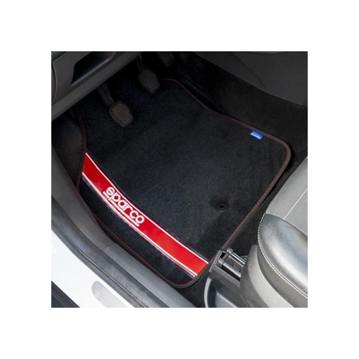 Sparco 03763BRS Alfombras de Moqueta Strada Universales Antideslizantes Negro/Rojo Sparco 03763BRS Alfombras de Moqueta Strada Universales Antideslizantes Negro/Rojo