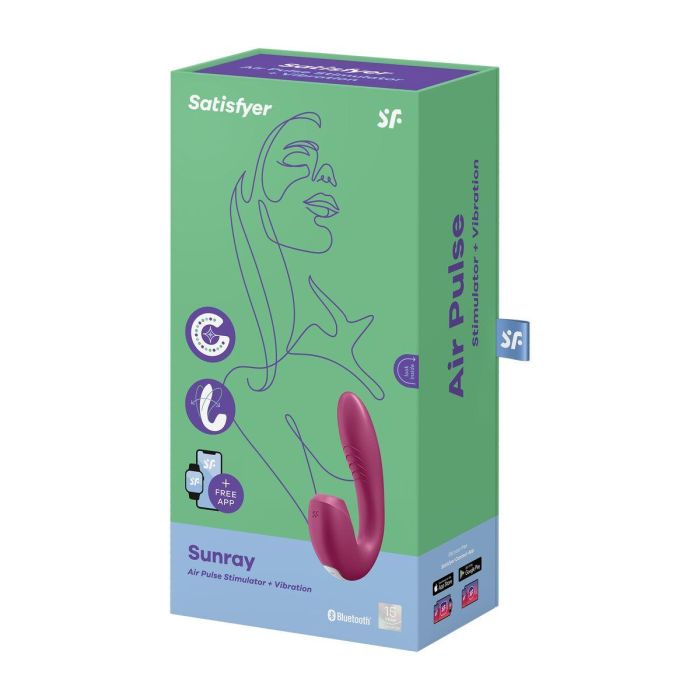 Satisfyer Sunray estimulador y vibrador de aire frambuesa con app