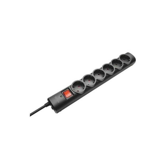 Trust 21059 Regleta de 6 Enchufes con Interruptor General, Protección contra Sobretensiones, Seguridad Infantil y Cable 1.8m Negra 0 Trust 21059 Regleta de 6 Enchufes con Interruptor General, Protección contra Sobretensiones, Seguridad Infantil y Cable 1.8m Negra 0