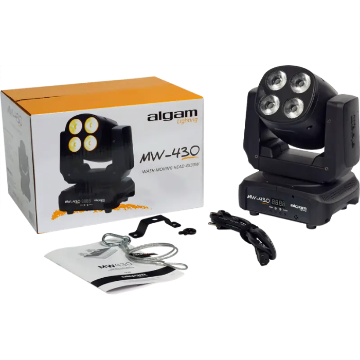 ALGAMLIGHT MW430 Cabeza Móvil Luz Led Wash 4 x 30W RGBW 3