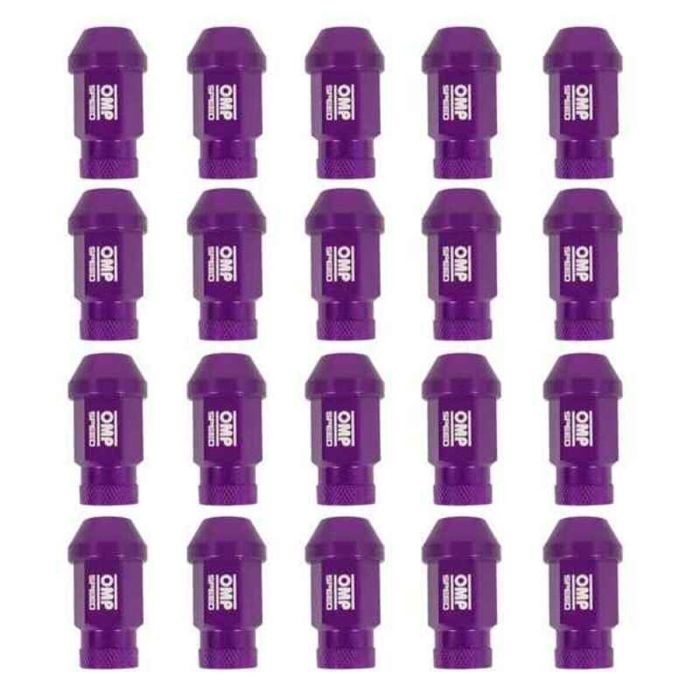Set Tuercas OMP 7075 M12 x 1,25 40 mm 20 uds Violeta 3 Set Tuercas OMP 7075 M12 x 1,25 40 mm 20 uds Violeta 3