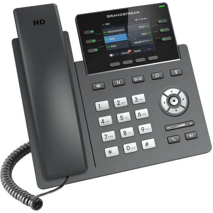 Grandstream Teléfono IP GRP-2613 para Empresas, 4 Líneas, Pantalla TFT de 2.4", Negro 9
