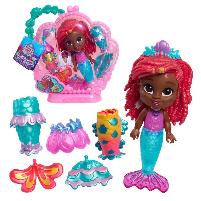 Just Play 39921 Muñeca Ariel Sirena Disney Junior Pop Tails Conjunto con 2 Colas Moldeables y Accesorios 19 cm +3 años 2 Just Play 39921 Muñeca Ariel Sirena Disney Junior Pop Tails Conjunto con 2 Colas Moldeables y Accesorios 19 cm +3 años 2