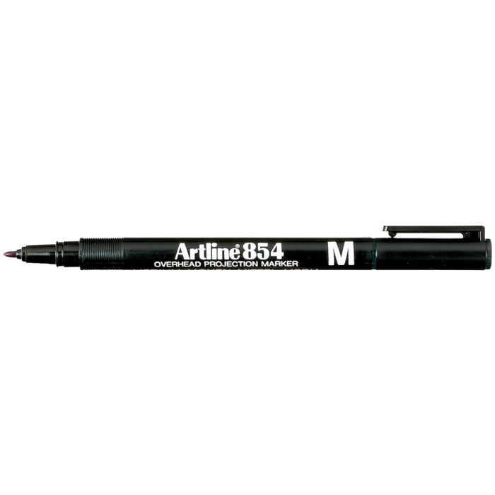 Artline Rotulador Permanente EK-854 Negro Punta Redonda 1 mm para Transparencias y Superficies 2