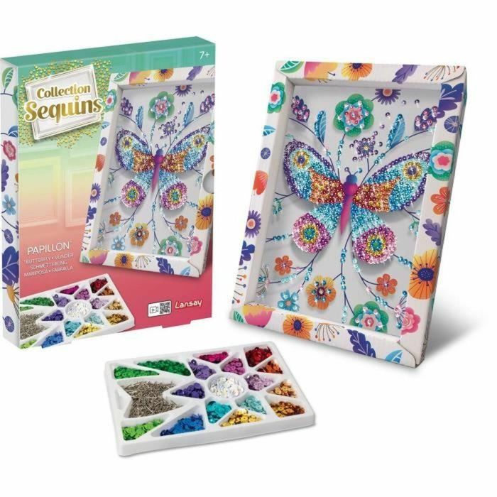 Lansay LAN3181860203255 Kit de Manualidades: Ilustración Decorativa con Lentejuelas de Mariposas 3 Lansay LAN3181860203255 Kit de Manualidades: Ilustración Decorativa con Lentejuelas de Mariposas 3
