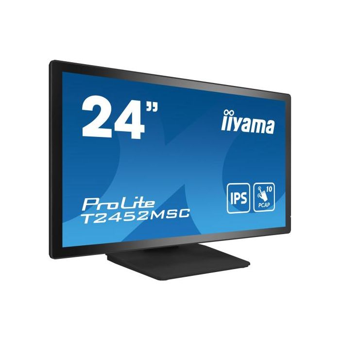 Iiyama Monitor Táctil 24" T2452MSC-B1, IPS, Full HD, Capacitivo 10 Puntos, HDMI, DisplayPort, USB, VESA 100x100, Negro 1