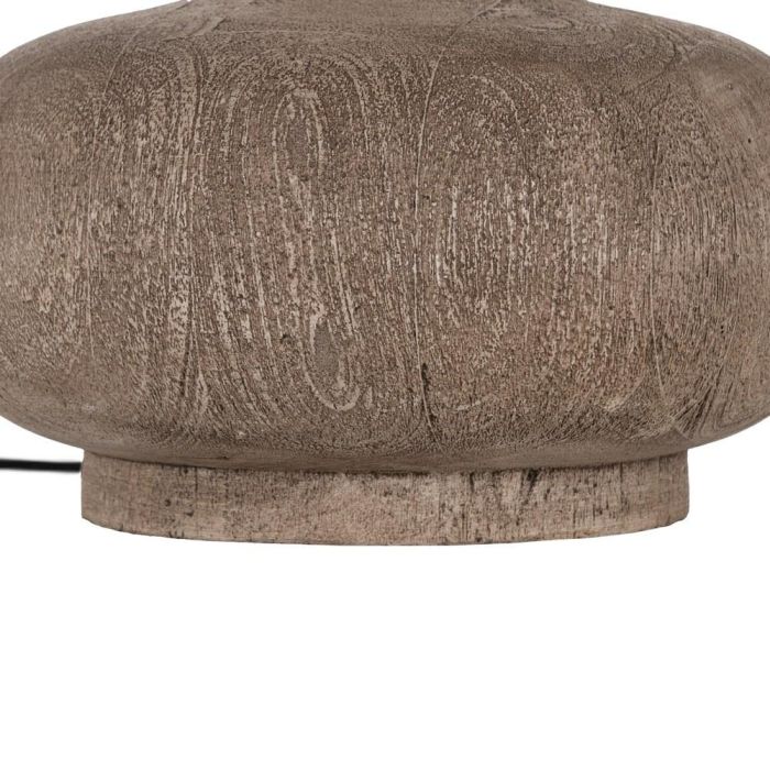 Base Lámpara Mesa Marrón Madera de Mango 20 X 20 X 25 cm