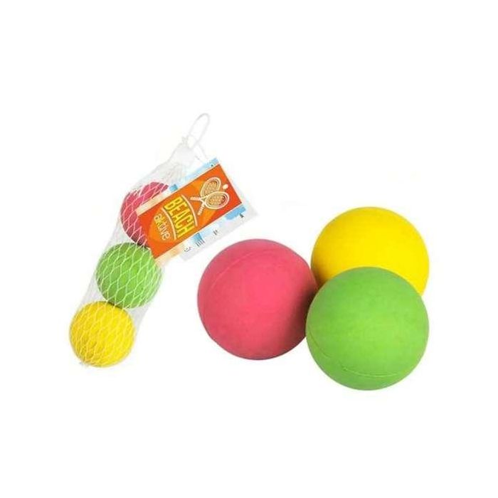 Pelotas de goma maciza para palas de playa 47 mm 3 Pelotas de goma maciza para palas de playa 47 mm 3