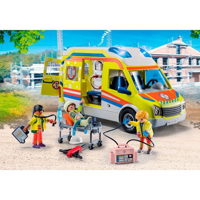 Playmobil 71202 Ambulancia City Life con Luz y Sonido, Puertas Abatibles, Camilla y Accesorios Médicos Detallados 2 Playmobil 71202 Ambulancia City Life con Luz y Sonido, Puertas Abatibles, Camilla y Accesorios Médicos Detallados 2