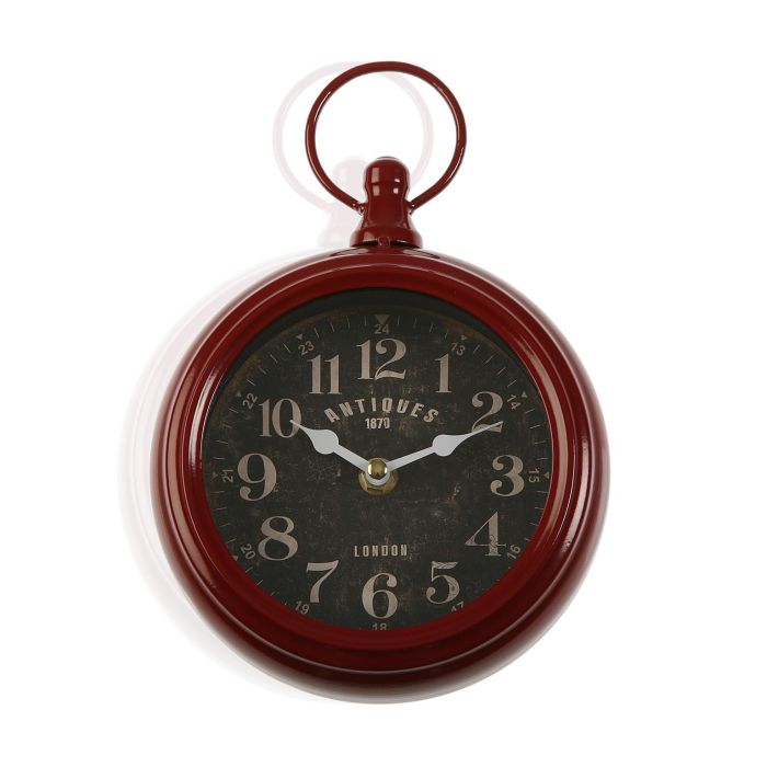 Reloj Pared Rojo 16X23 Cm Versa (2 Unidades) Reloj Pared Rojo 16X23 Cm Versa (2 Unidades)
