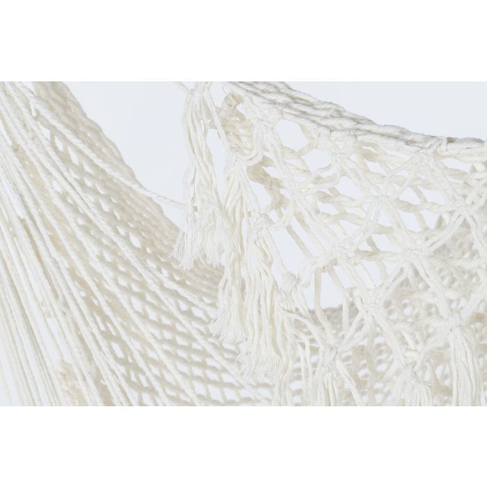 DKD Home Decor Silla Colgante para Terraza y Jardín Crudo Algodón Poliéster 100 x 50 x 130 cm 1