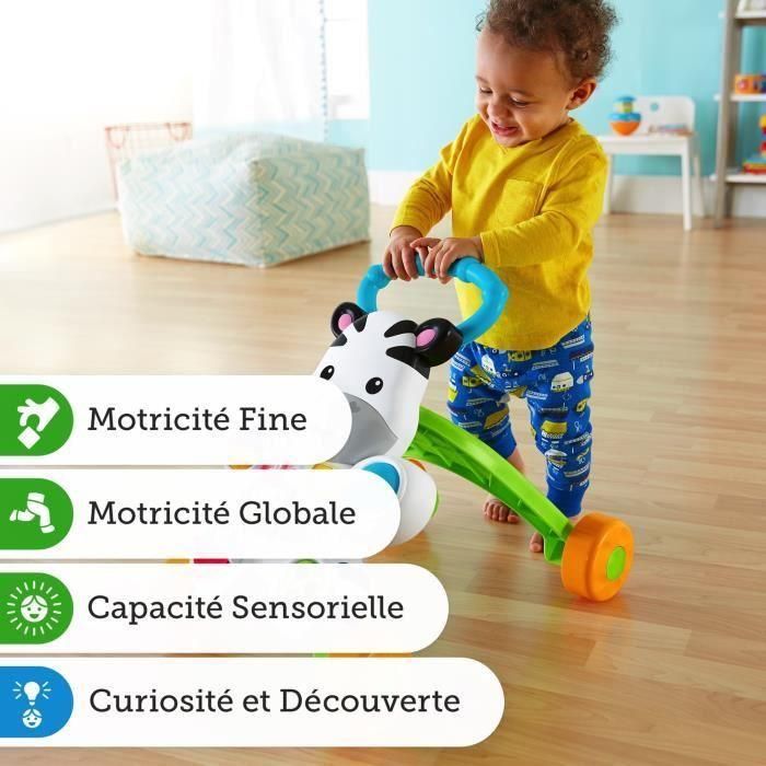 Fisher-Price Andador Interactivo Cebra My Talking Zebre Trotter - Aprendizaje Sentado y de Pie con Actividades, Sonidos y Luces - 6 Meses+ 3