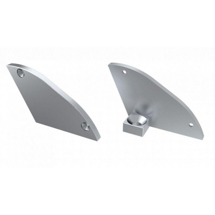 Tapón Final Perfíl Tipo RETO Aluminio-Soporte-15º-Izquierda - Con Agujero 11