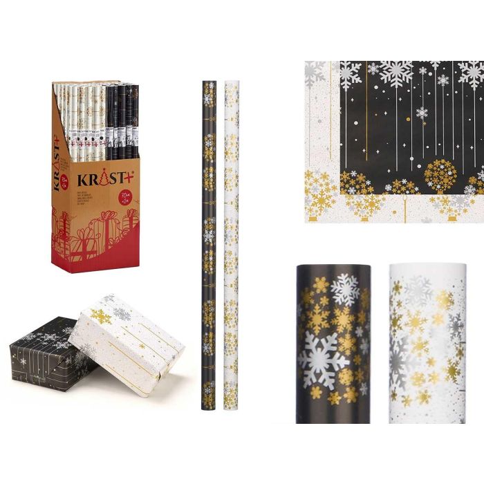 Krist+ Rollo Papel Regalo Navideño Surtido, Estampado, 70 x 200 cm (Set de 50)
