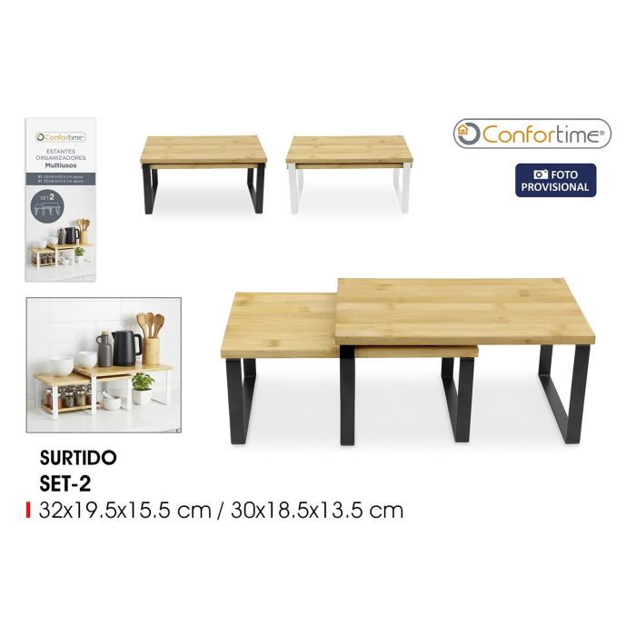 Inde Set-2 Estantes Cocina Confortime 32 x 19.8 x 15.8 cm y 32 x 18 cm (6 Unidades) 0 Inde Set-2 Estantes Cocina Confortime 32 x 19.8 x 15.8 cm y 32 x 18 cm (6 Unidades) 0