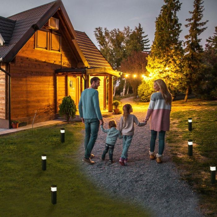 Set de estacas solares de jardín Aktive 4 Piezas Plástico 6 x 39,5 x 6 cm (4 Unidades) 3 Set de estacas solares de jardín Aktive 4 Piezas Plástico 6 x 39,5 x 6 cm (4 Unidades) 3