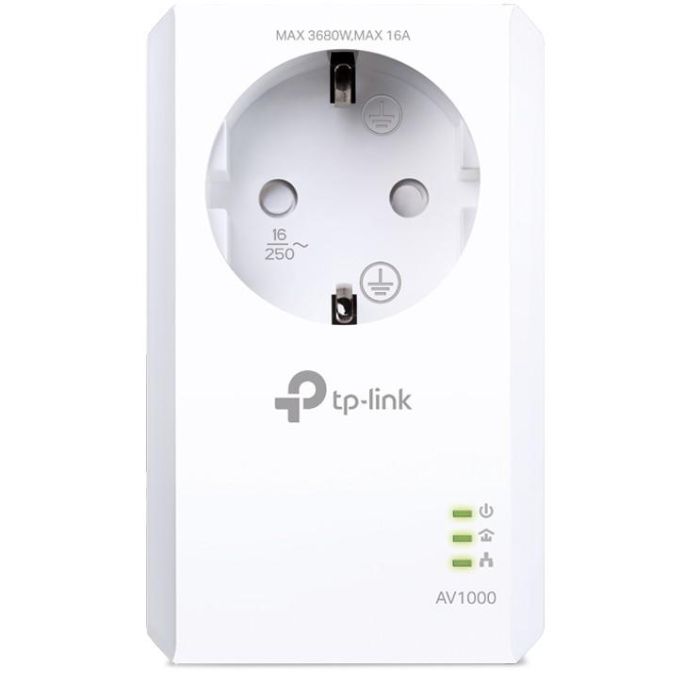 TP-Link TL-PA7017P Adaptador Powerline Gigabit 1000 Mbps con Enchufe Integrado HomePlug AV2 Alcance 300m 1