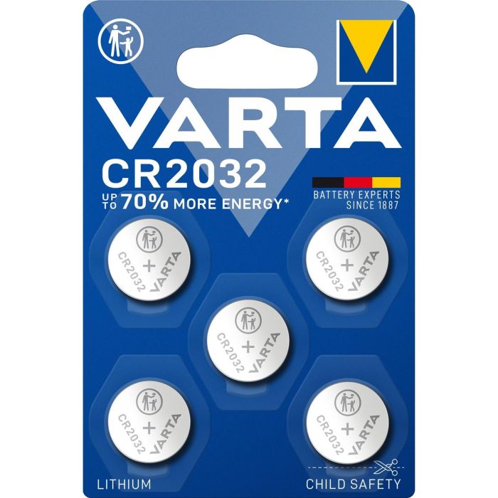 Varta Pila de Botón Litio CR2032 3V Blister 5 Unid. Ø20,0x3,2mm 0 Varta Pila de Botón Litio CR2032 3V Blister 5 Unid. Ø20,0x3,2mm 0