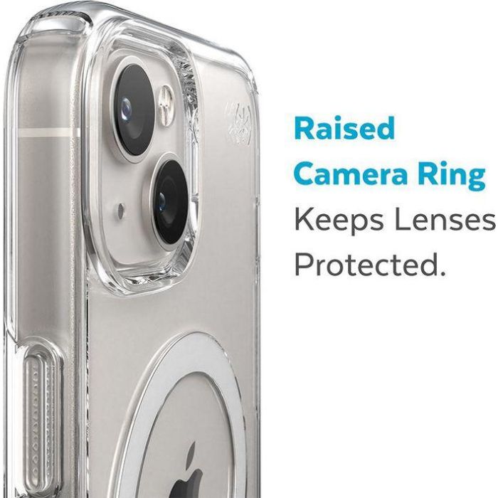 Speck Presidio Perfect Clear + Ms Funda para iPhone 14 Plus y 15 Plus con MagSafe, Transparente 5