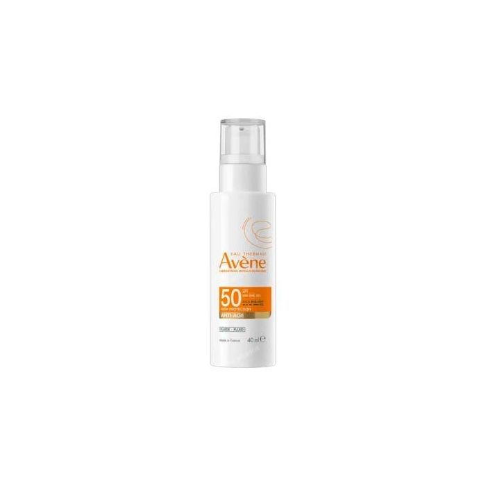 Avène Solaire Expert Fluido Antiedad SPF50 40 ml – Protección UVA/UVB y Luz Azul, Hidratante, Piel Sensible