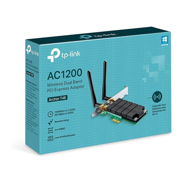 TP-Link Archer T4E Tarjeta WiFi Interna PCIe, 867 Mbit/s, Doble Banda 2.4/5 GHz, Wi-Fi 5 (802.11ac) 5