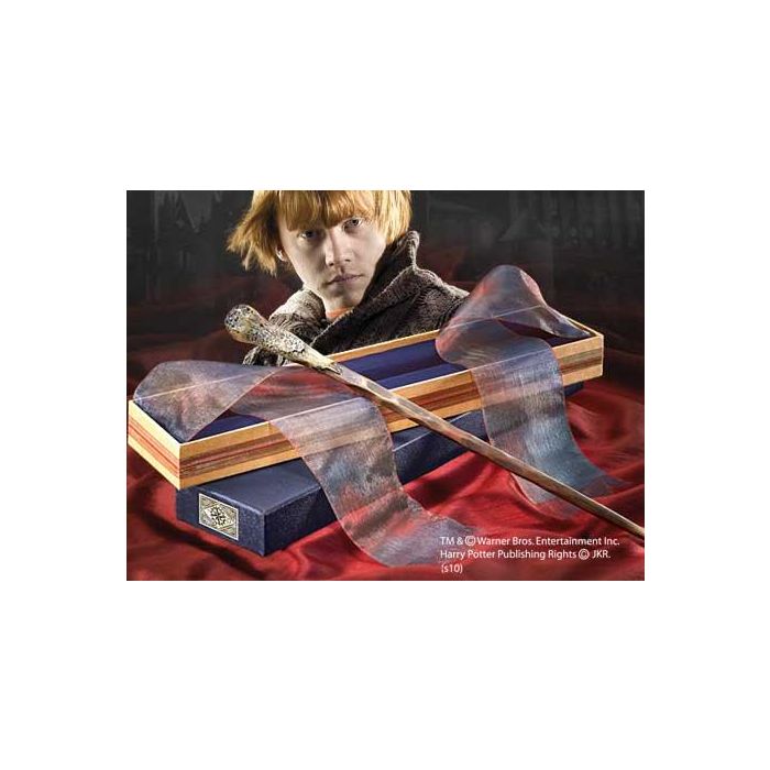 The Noble Collection Réplica Varita Ron Weasley Harry Potter con Caja Original Olivander
