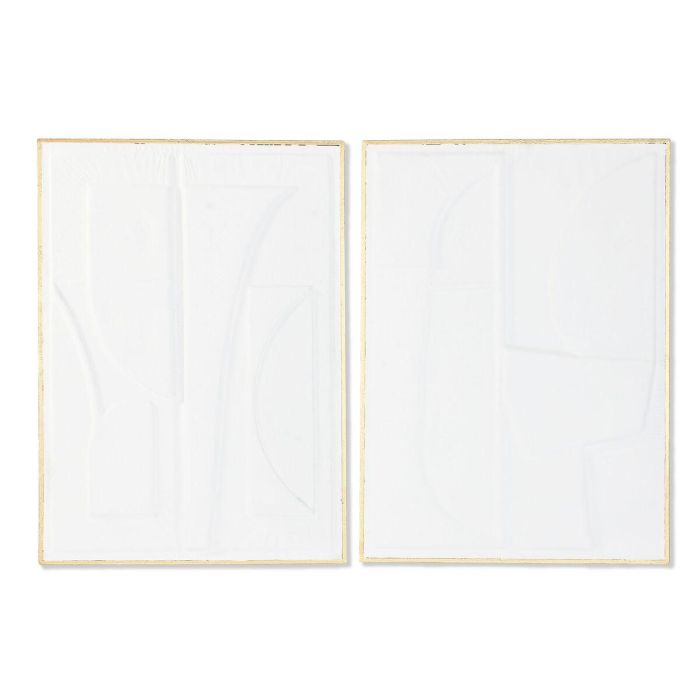 Decoracion Pared Scandi DKD Home Decor Blanco Dorado 2.5 x 100.5 x 72.7 cm (2 Unidades) Decoracion Pared Scandi DKD Home Decor Blanco Dorado 2.5 x 100.5 x 72.7 cm (2 Unidades)