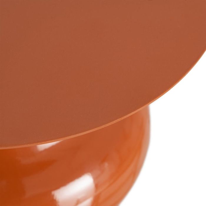 Mesa Auxiliar Terracota Metal Decoración 38 X 38 X 47 cm