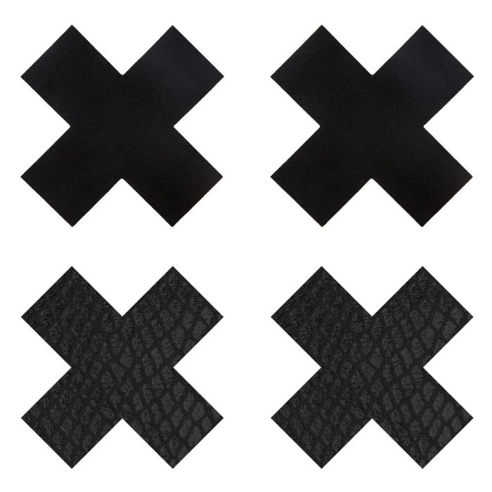 Pezoneras Peekaboo X Negro Talla única