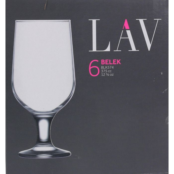Set de 6 Copas para Cerveza Bel BELEK 375 cc - Lav (4 Cajas) 4 Set de 6 Copas para Cerveza Bel BELEK 375 cc - Lav (4 Cajas) 4