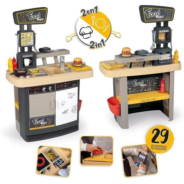Smoby - Food Corner Restaurant - Restauración de cocina con lector CB - 29 accesorios - Juguete de imitación para niños 2 Smoby - Food Corner Restaurant - Restauración de cocina con lector CB - 29 accesorios - Juguete de imitación para niños 2