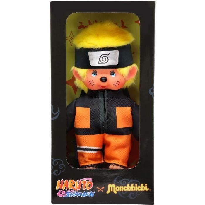 Bandai SE241088 Peluche Monchhichi Naruto Shippuden 20 cm Suave para Niños y Adultos con Banda Ninja de Konoha 2 Bandai SE241088 Peluche Monchhichi Naruto Shippuden 20 cm Suave para Niños y Adultos con Banda Ninja de Konoha 2