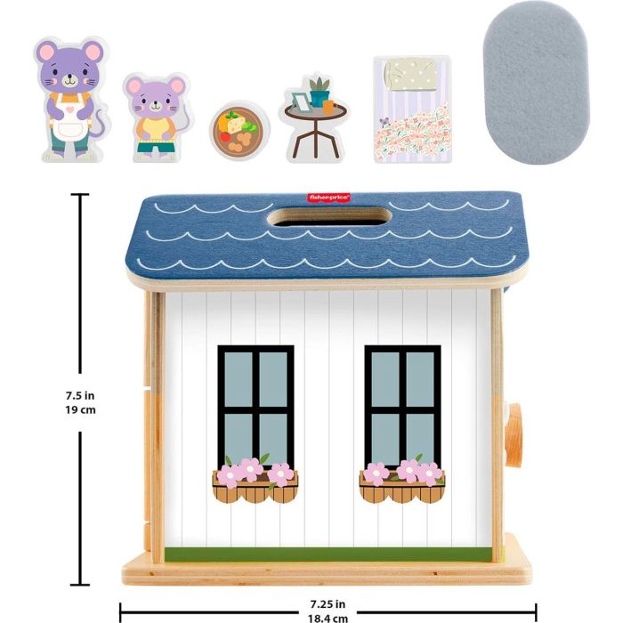 Fisher-Price JGR81 Casa De Muñecas De Madera Portátil Para Niños +3 Años 2