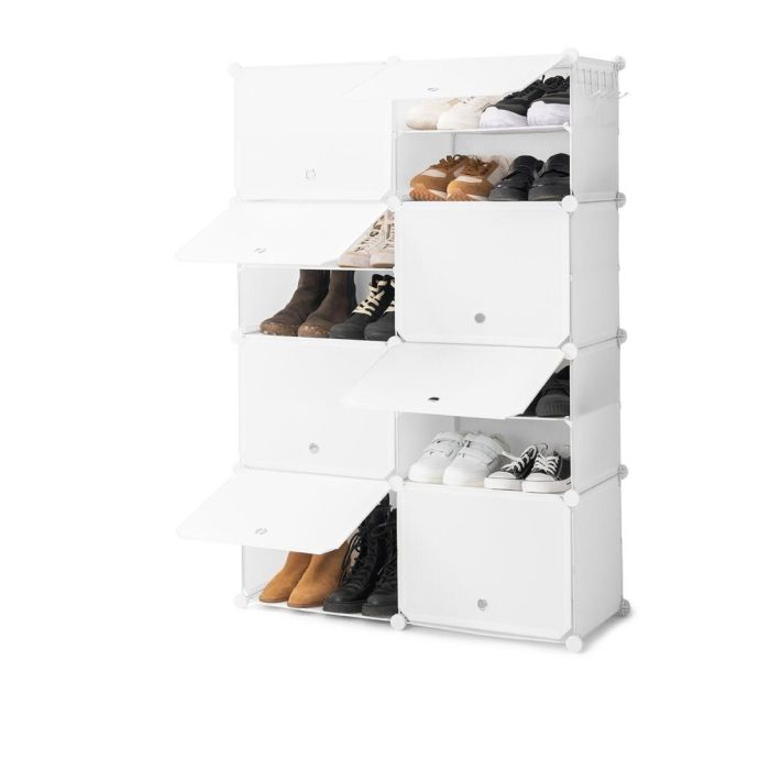 Zapatero Modular Portátil InnovaGoods Blanco 3