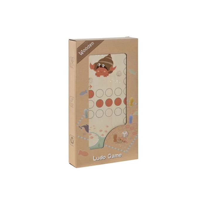 DKD Home Decor Juego de Mesa Infantil de Madera Multicolor con Parchís y temática Marina, Set de 18 Piezas, Medidas 13x26x3.3 cm 4 DKD Home Decor Juego de Mesa Infantil de Madera Multicolor con Parchís y temática Marina, Set de 18 Piezas, Medidas 13x26x3.3 cm 4