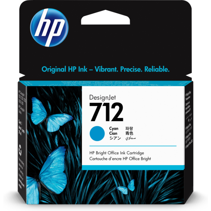 Hp Tinta Cian Designjet T200 - T600 - Nº 712 Hp Tinta Cian Designjet T200 - T600 - Nº 712