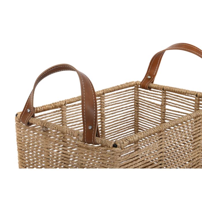 DKD Home Decor Cesta Balines Marron Natural de Cuerda y Metal - Set de 2 Unidades (Largo 27 x Ancho 36 x Alto 33 cm) 1 DKD Home Decor Cesta Balines Marron Natural de Cuerda y Metal - Set de 2 Unidades (Largo 27 x Ancho 36 x Alto 33 cm) 1
