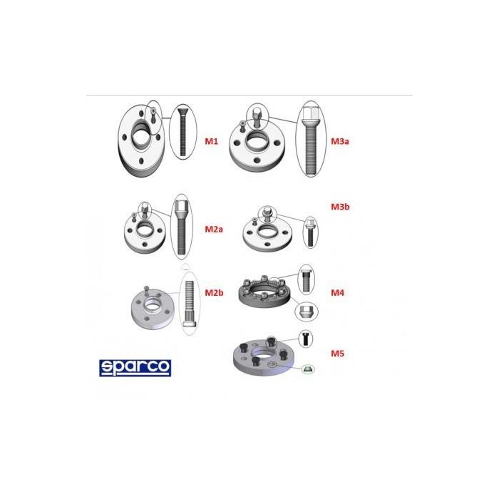 Separadores Sparco 4x108 | 63.3 N M12x1.50 16 mm Tipo M2B S051STB26 1 Separadores Sparco 4x108 | 63.3 N M12x1.50 16 mm Tipo M2B S051STB26 1