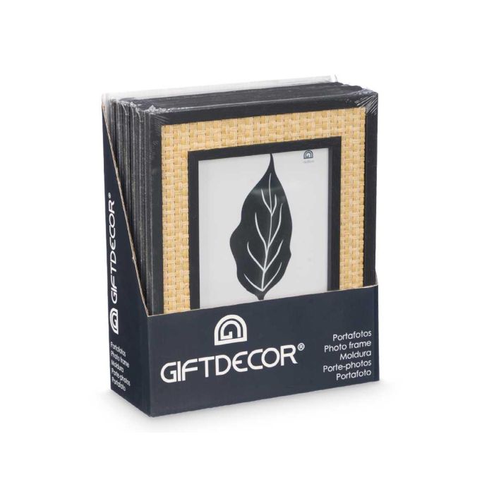 Portafotos Negro Cuerda 15 X 20 Cm Giftdecor (12 Unidades) 2 Portafotos Negro Cuerda 15 X 20 Cm Giftdecor (12 Unidades) 2