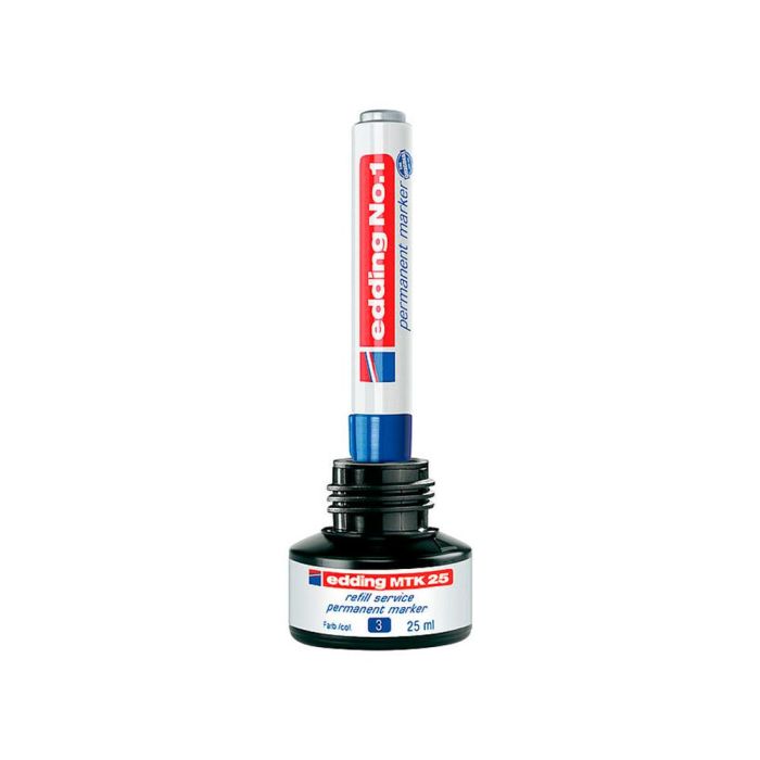 Tinta Rotulador Edding Mtk25 Con Sistema Capilar Color Azul Bote 25 mL 2