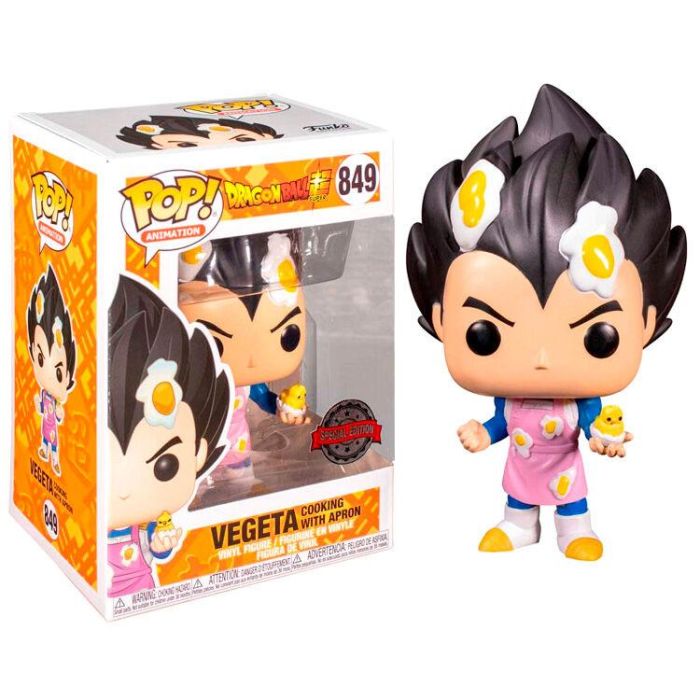 Funko POP! Dragon Ball Super Vegeta Cocinando con Delantal Exclusivo - Figura de Vinilo de 9cm