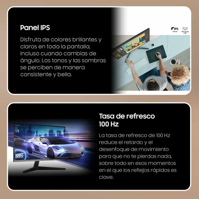 Samsung Pantalla Monitor LS24C332GAUXEN 24" FHD 100 Hz Panel IPS 1 ms 34