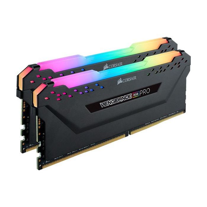 Corsair CMW16GX4M2Z2933C16 Vengeance RGB PRO 16GB (2x8GB) DIMM DDR4 2933MHz Dual-Kit Negro INTEL XMP 1 Corsair CMW16GX4M2Z2933C16 Vengeance RGB PRO 16GB (2x8GB) DIMM DDR4 2933MHz Dual-Kit Negro INTEL XMP 1