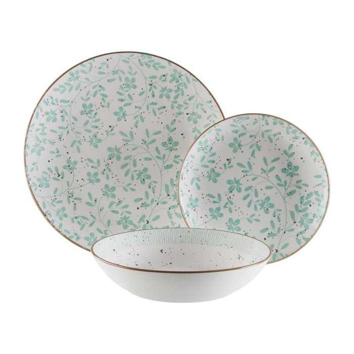 Vajilla Versa Turquesa Porcelana Flores 18 Piezas Vajilla Versa Turquesa Porcelana Flores 18 Piezas