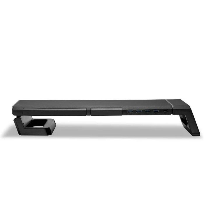 Ewent EW1268 Soporte Elevador de Monitor Escritorio con 4 Puertos USB 3.0, Iluminación RGB, Cajón y Soporte Móvil, Plegable Ergonómico Negro 2 Ewent EW1268 Soporte Elevador de Monitor Escritorio con 4 Puertos USB 3.0, Iluminación RGB, Cajón y Soporte Móvil, Plegable Ergonómico Negro 2
