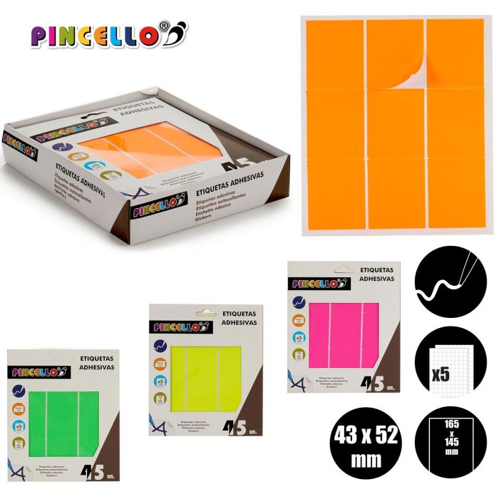 Etiquetas Adhesivas 43X52Mm Rect Surtidos 5Pag Pincello (120 Unidades) 2 Etiquetas Adhesivas 43X52Mm Rect Surtidos 5Pag Pincello (120 Unidades) 2